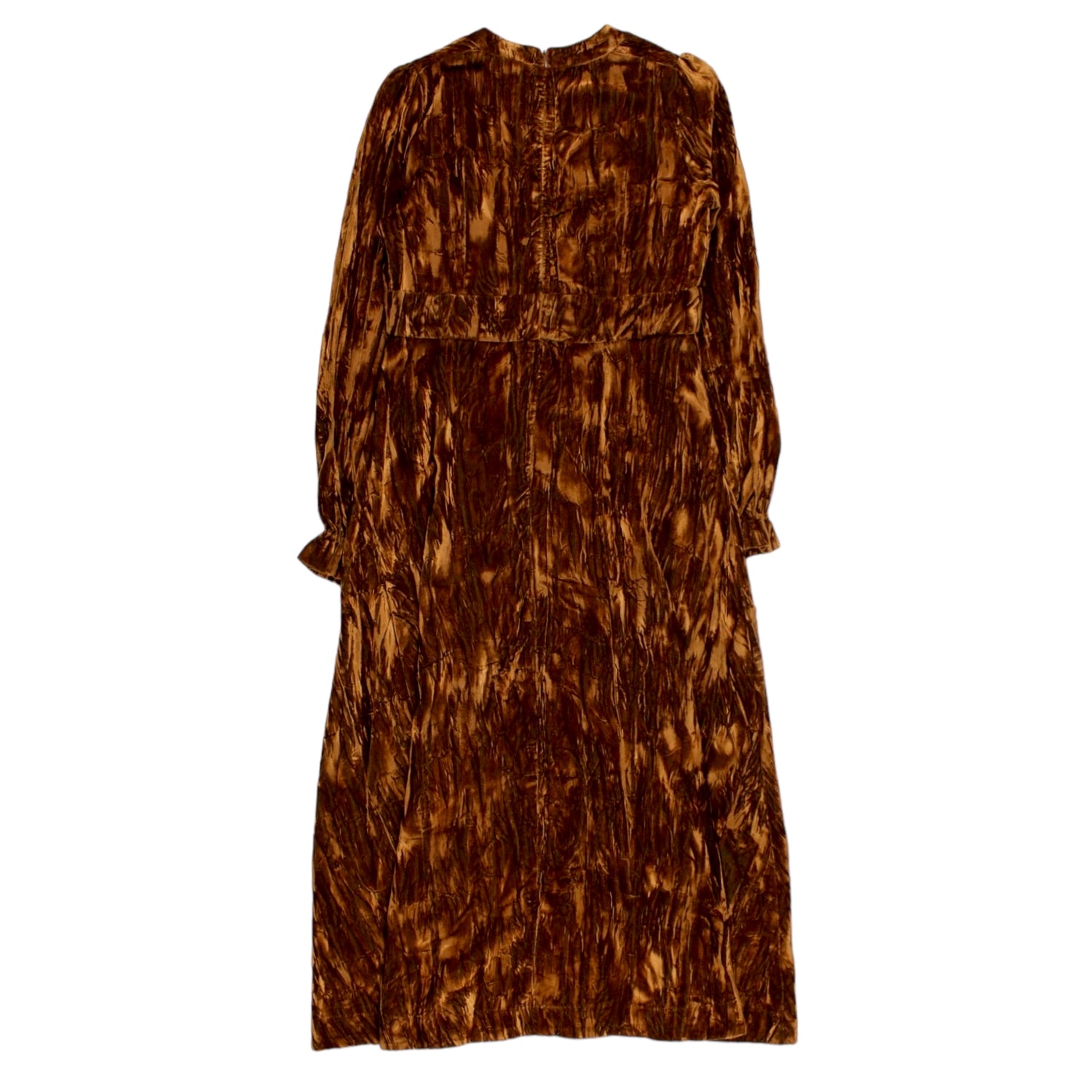Orla Kiely Brown Crushed/Devore Velvet Dress