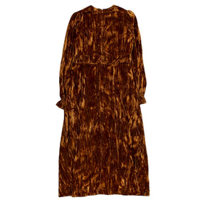 Orla Kiely Brown Crushed/Devore Velvet Dress