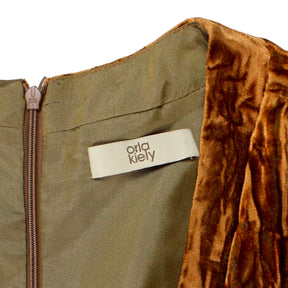 Orla Kiely Brown Crushed/Devore Velvet Dress