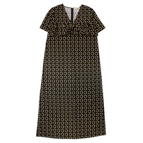 Orla Kiely Olive & Rose Flower Tile Maxi Dress