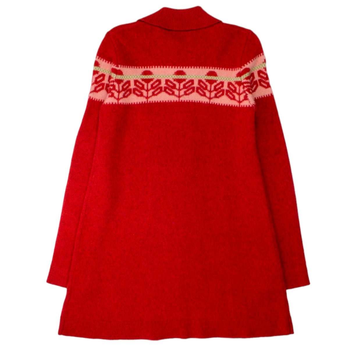 Orla Kiely Red Double Breasted Long Cardigan