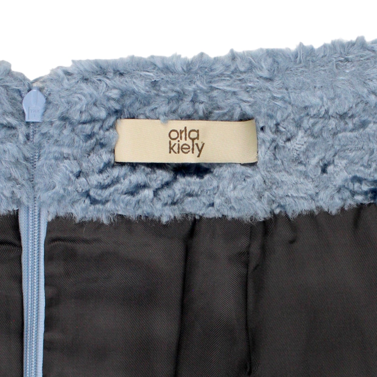 Orla Kiely Blue Furry Mini Skirt