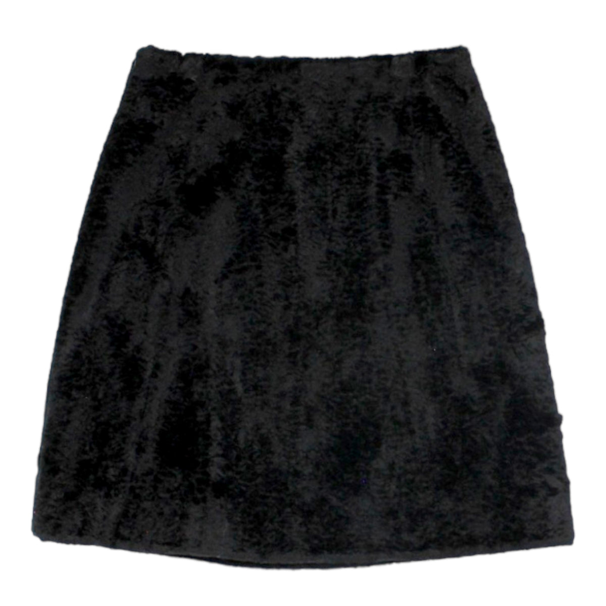 Orla Kiely Black Furry Mini Skirt