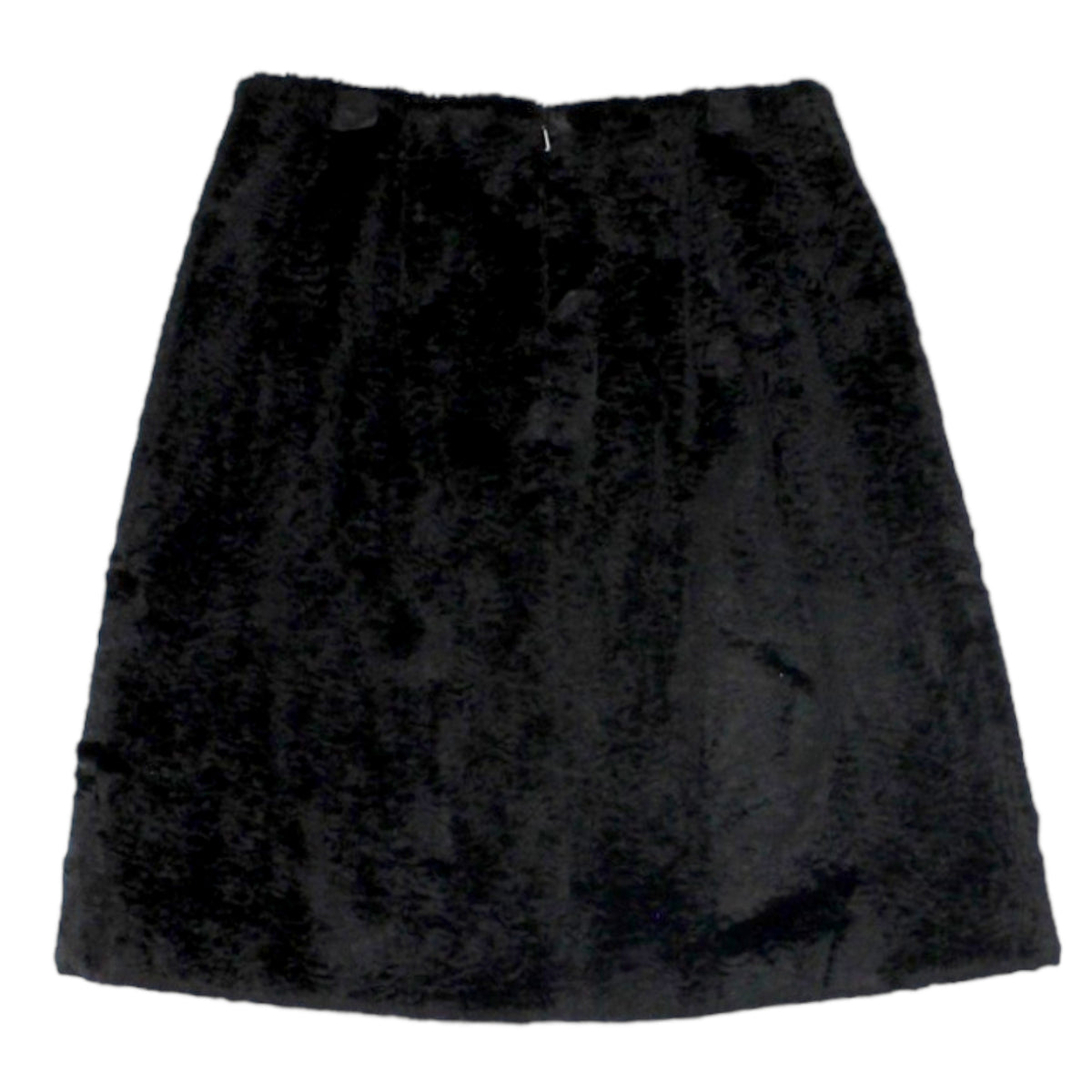 Orla Kiely Black Furry Mini Skirt