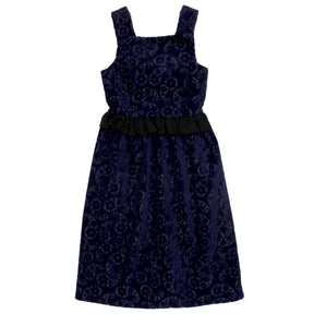L'Orla Blue Devore Sleeveless Dress