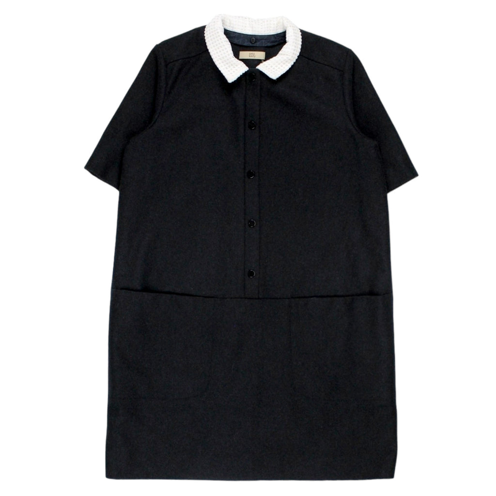 Orla Kiely Grey Felted Wool Dress | Shop from Crisis Online