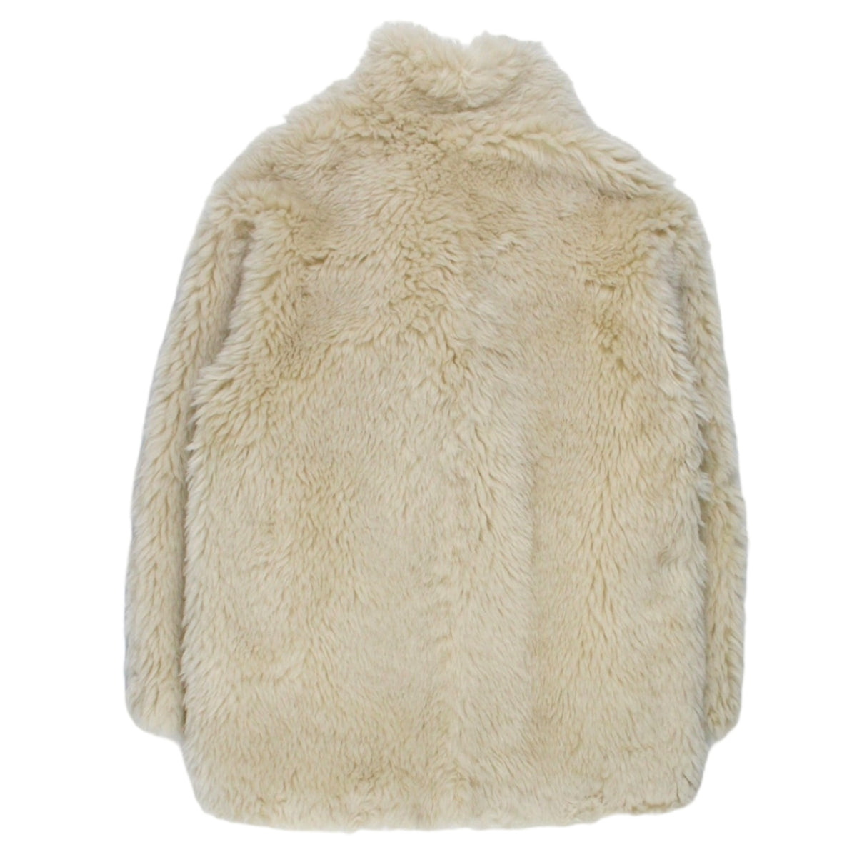 & Other Stories Cream Furry Wool Coat