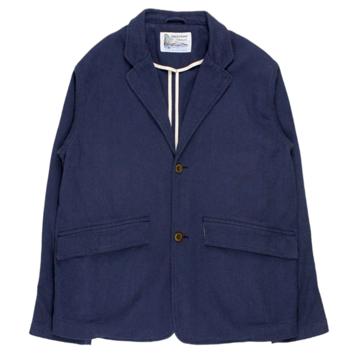 Garbstore Navy Textured Unstructured Jacket