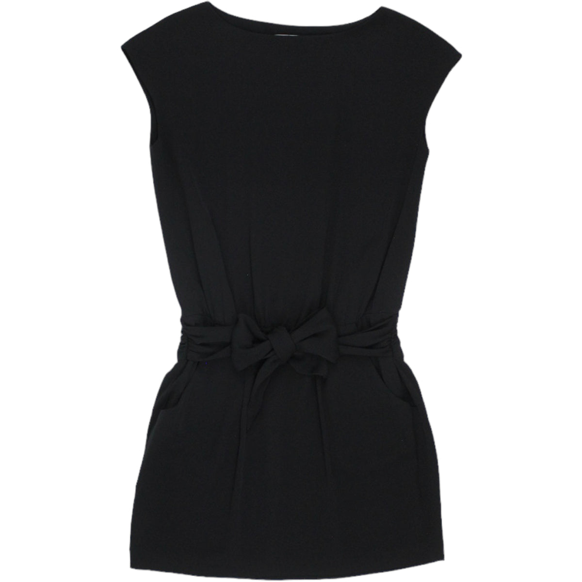 Theory Black Wide Neck Mini Dress