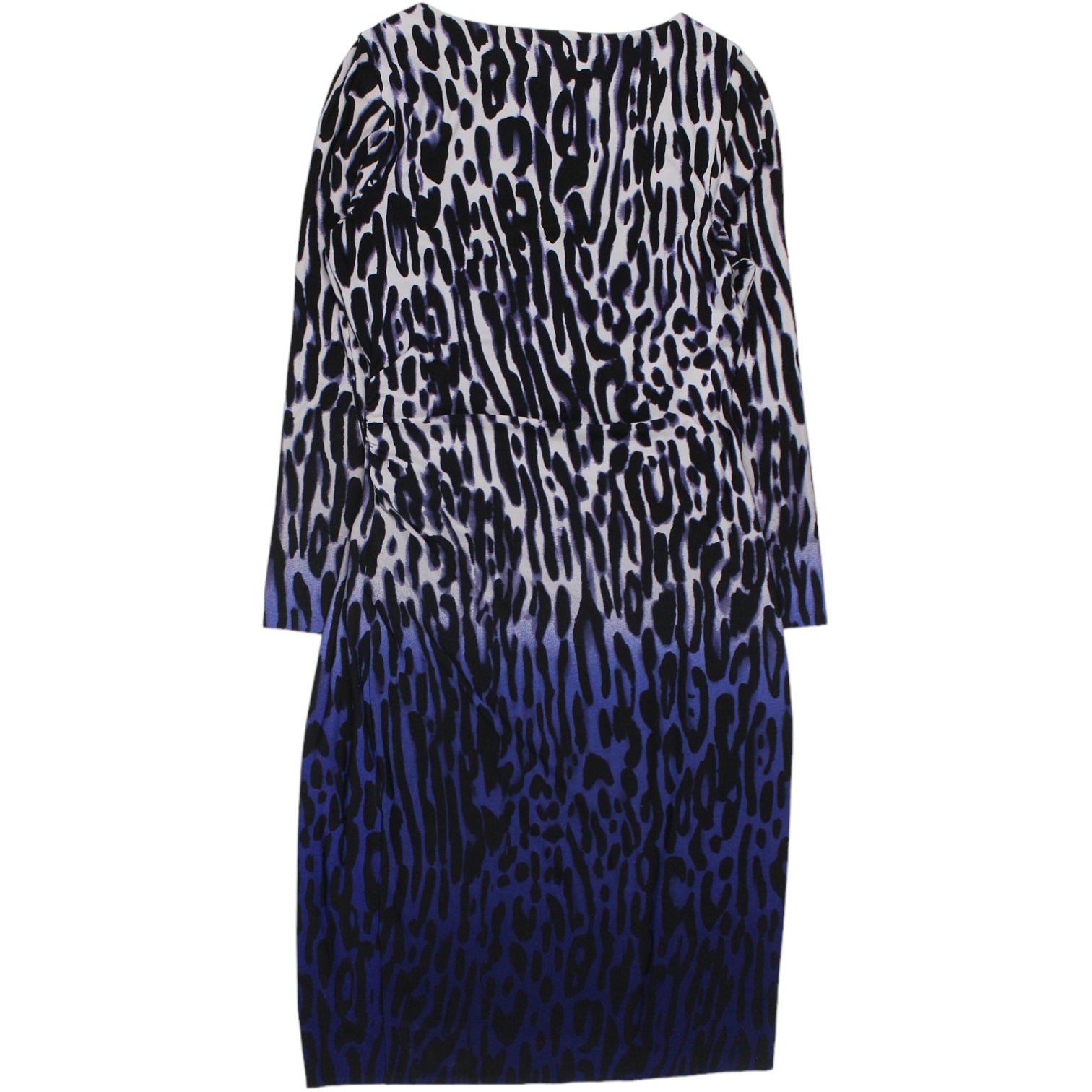 Coast Blue/Black Animal Print V-Neck Dress