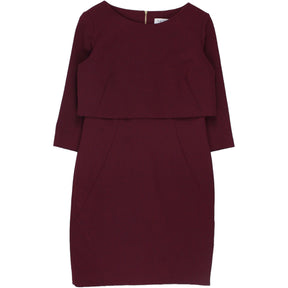 The Fold Purple Exposed Zip Fitted Dress