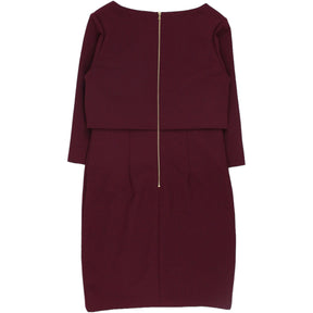 The Fold Purple Exposed Zip Fitted Dress