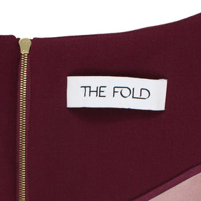 The Fold Purple Exposed Zip Fitted Dress
