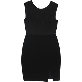 Reiss Black Boned Bodice Crepe Dress