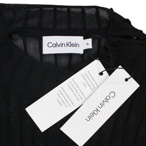 Calvin Klein Black Sheer Ottoman Dress (With Slip)