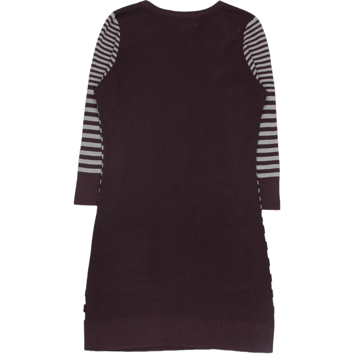 Paul Costelloe Maroon/Grey Stripe Knitted Dress