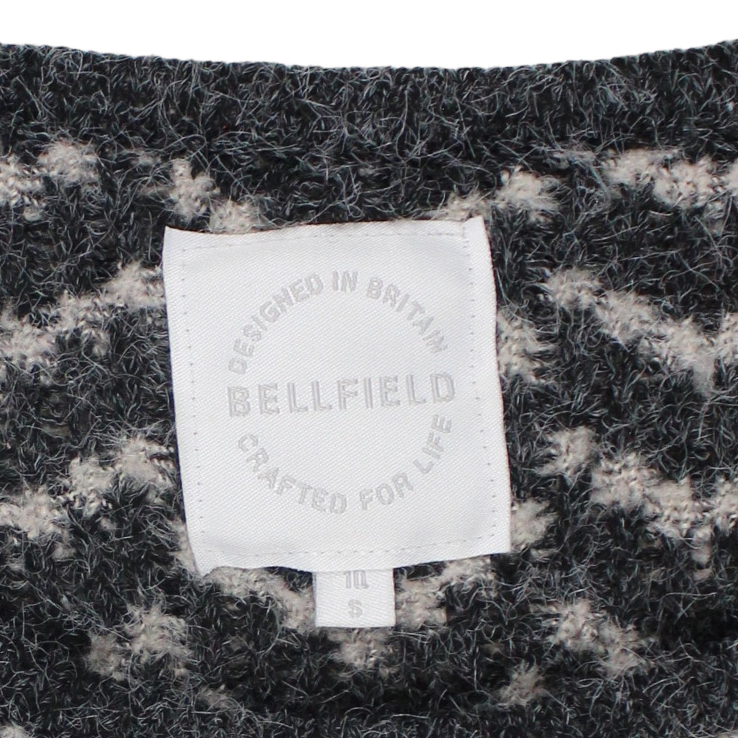 Bellfield Charcoal Chevron Knit Mini Dress