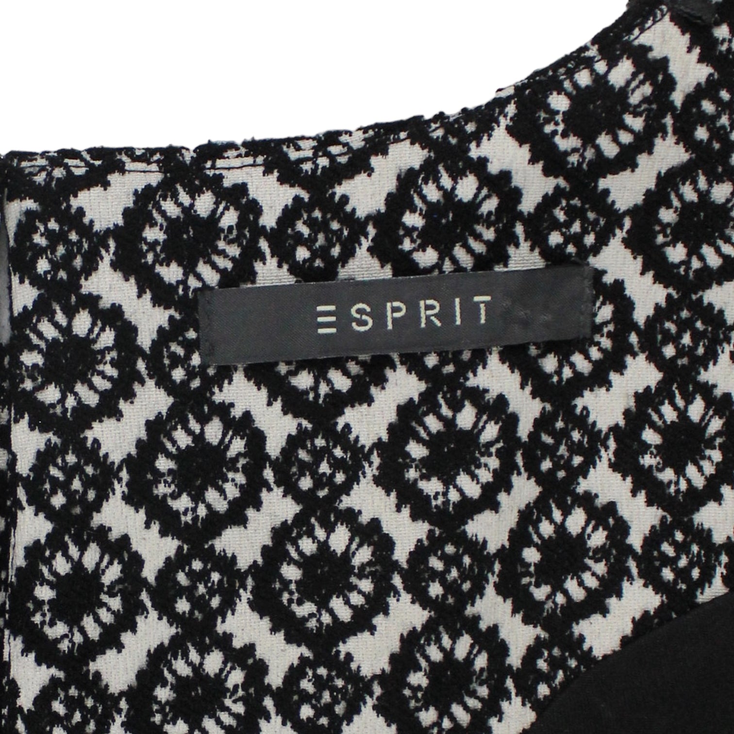 Esprit Black/White Lace Design Dress