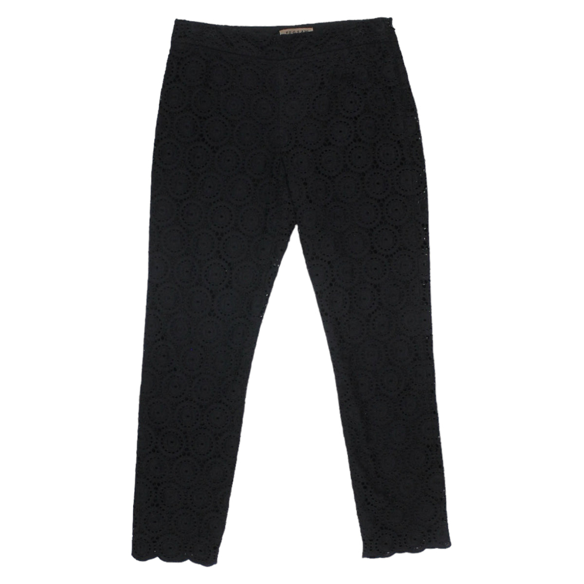 Jigsaw Black Broderie Anglais Trousers