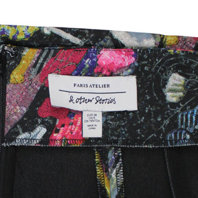 & Other Stories Black/Multi Mini Skirt