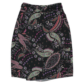 Jigsaw Black Paisley Midi Wrap Skirt