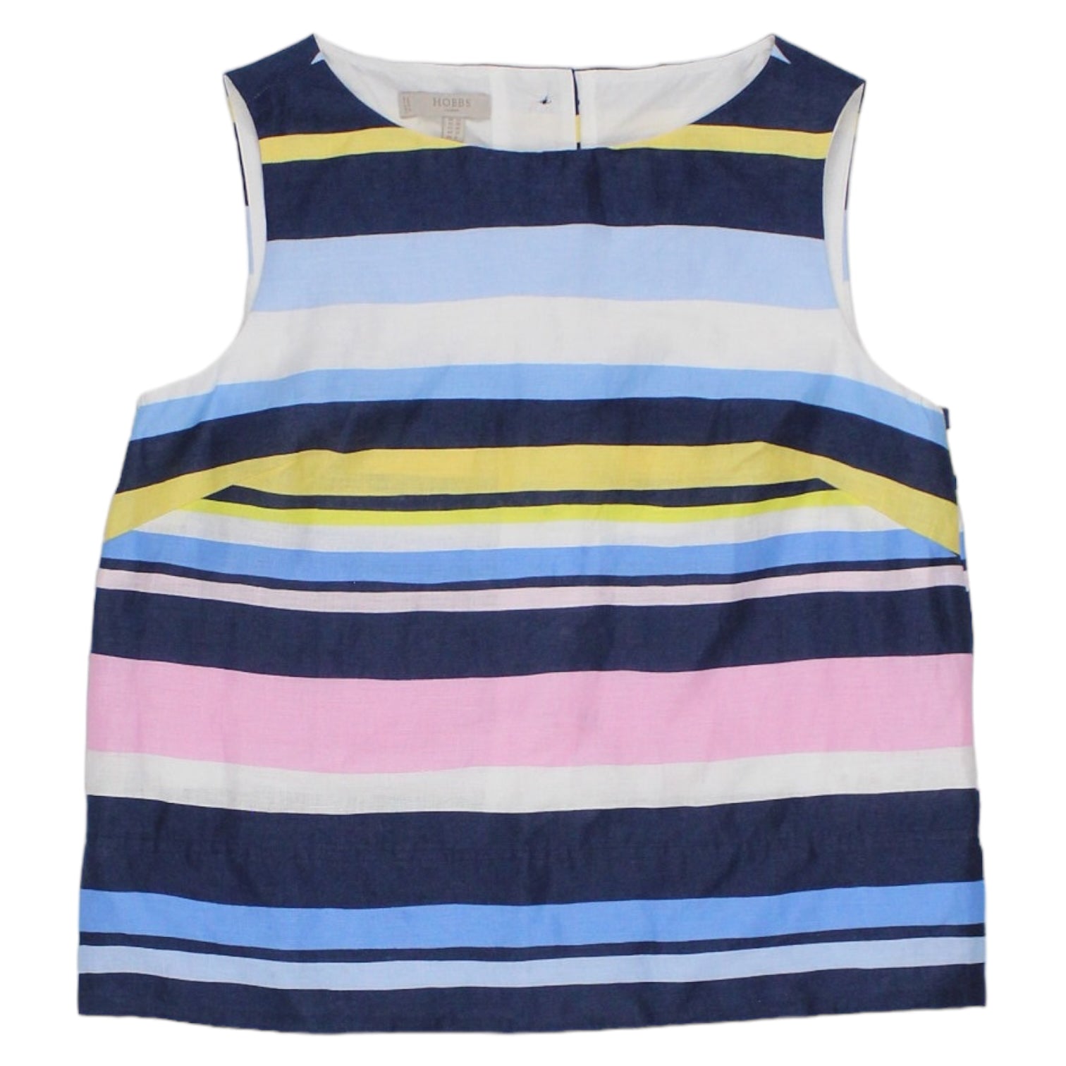 Hobbs Navy/Stripe Linen Top