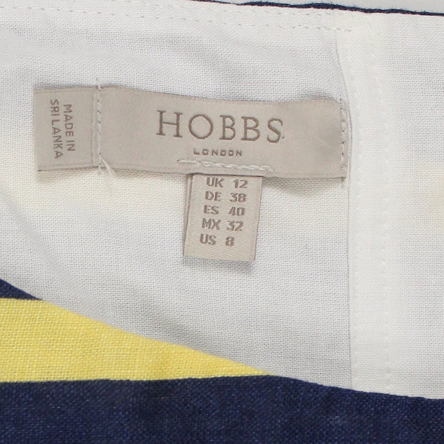 Hobbs Navy/Stripe Linen Top