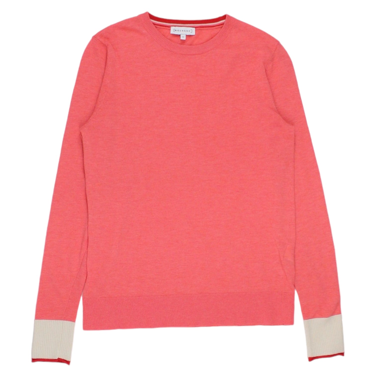 Warehouse Coral Fine Knit Jumper