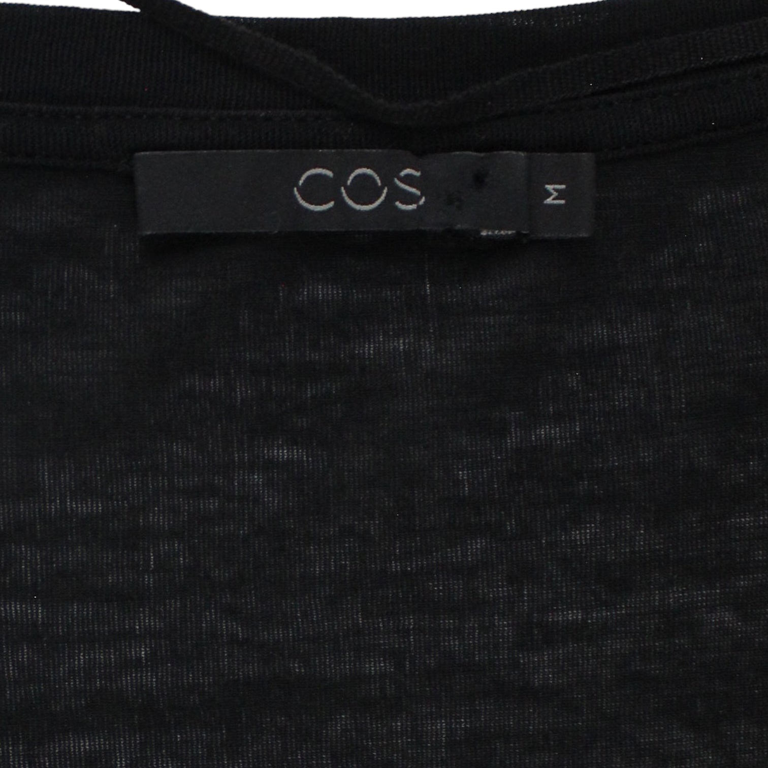 Cos Black Jersey & Sheer Pleat Top