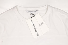 Calvin Klein White Overlock Detail T-Shirt