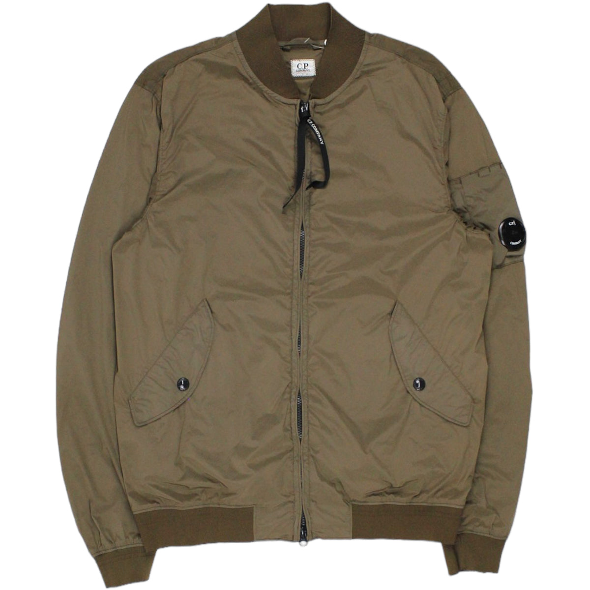 C. P. Company Olive Nycra Bomber Jacket