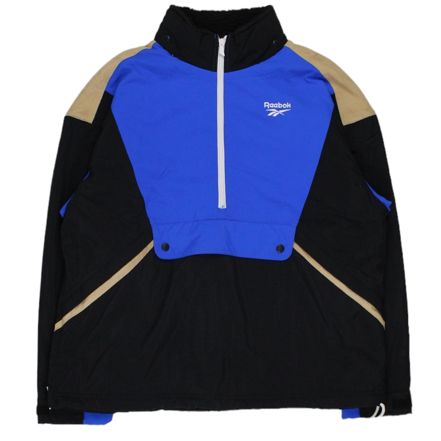 Reebok Blue/Black Retro Popover Anorak