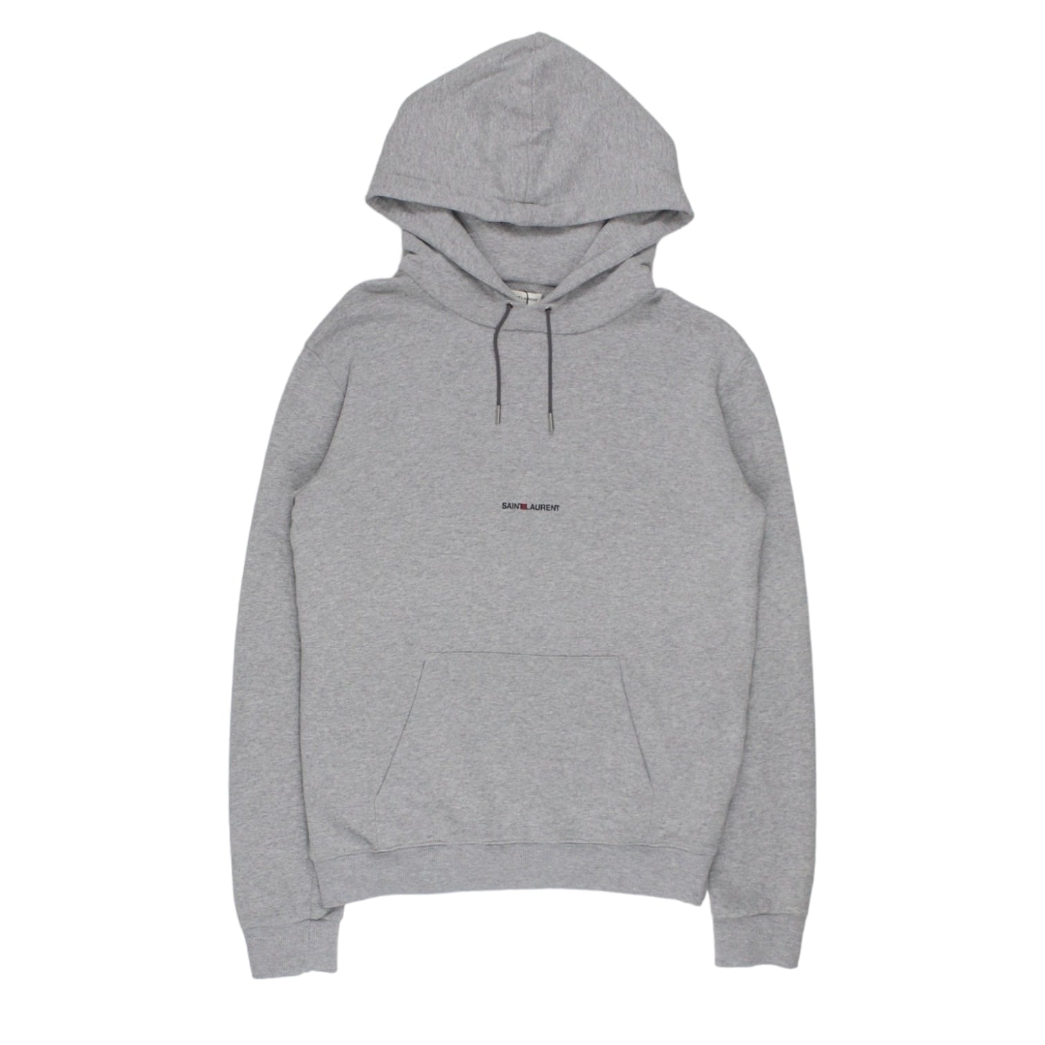 Saint Laurent Grey Archive Logo Hoody