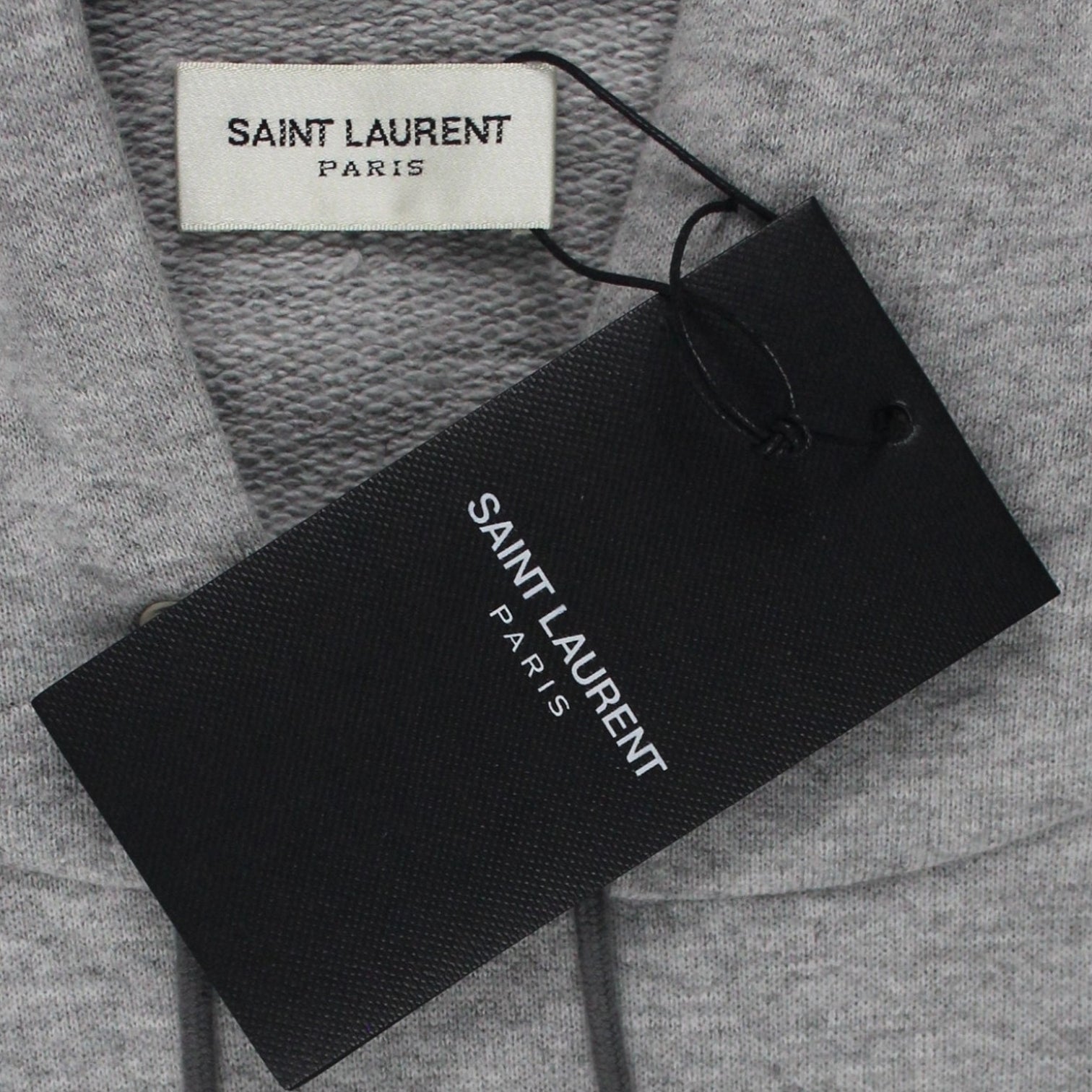 Saint Laurent Grey Archive Logo Hoody