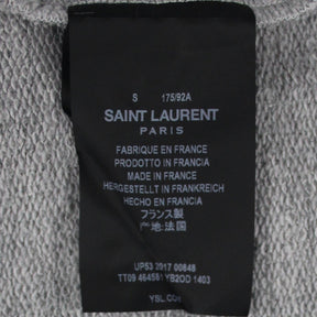 Saint Laurent Grey Archive Logo Hoody