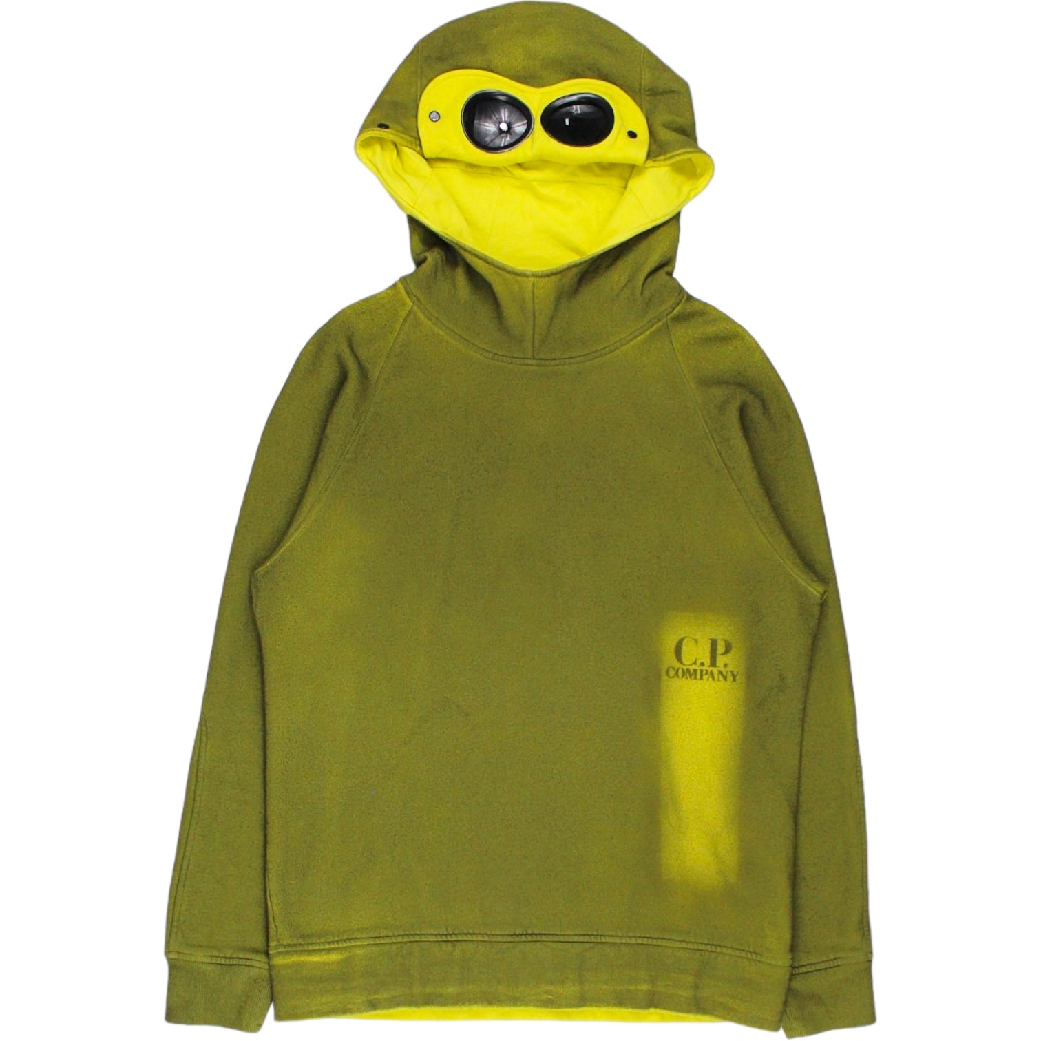 C. P. Company Green /Yellow Goggle Popover Hoody