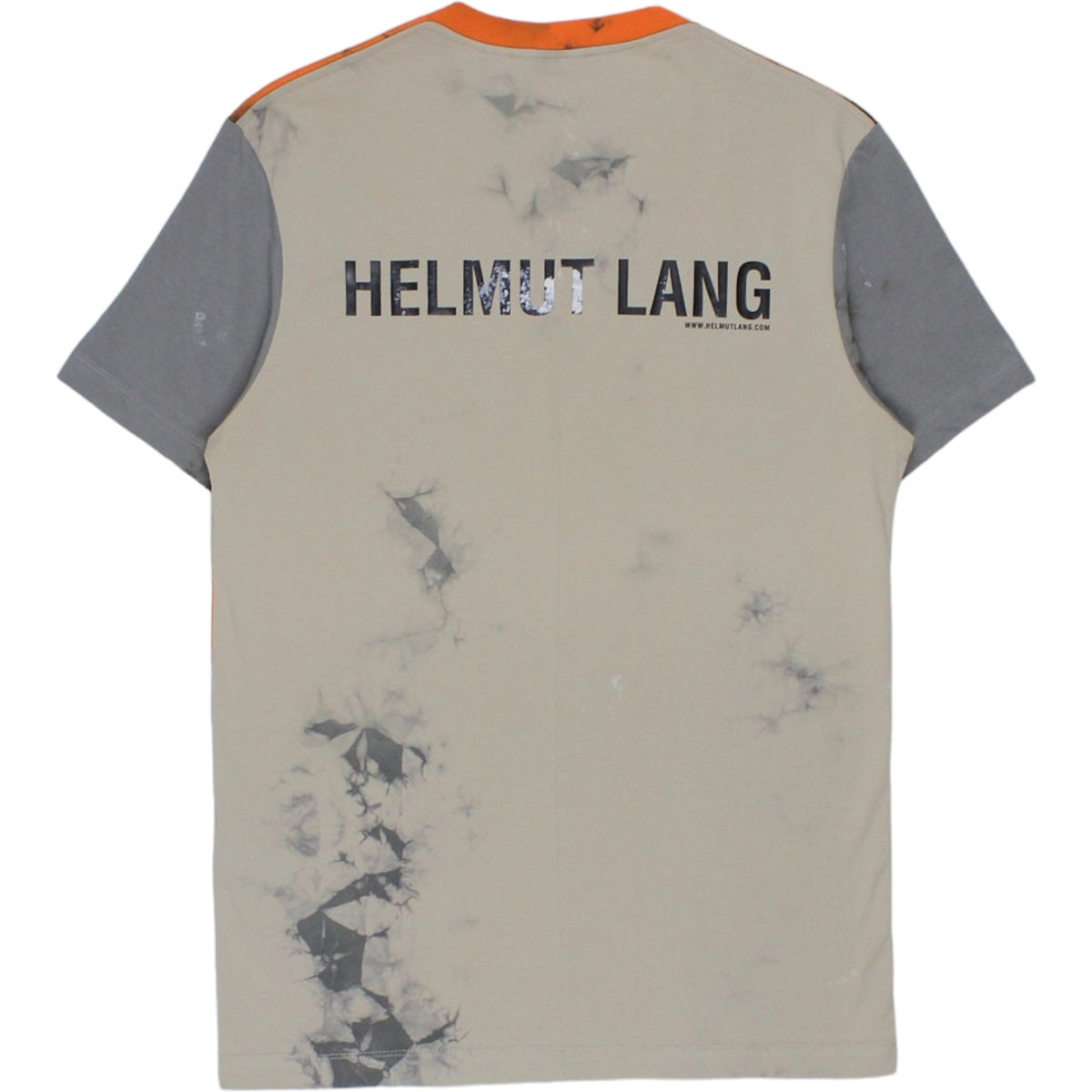 Helmut Lang Orange/Grey Tie Dye T-Shirt