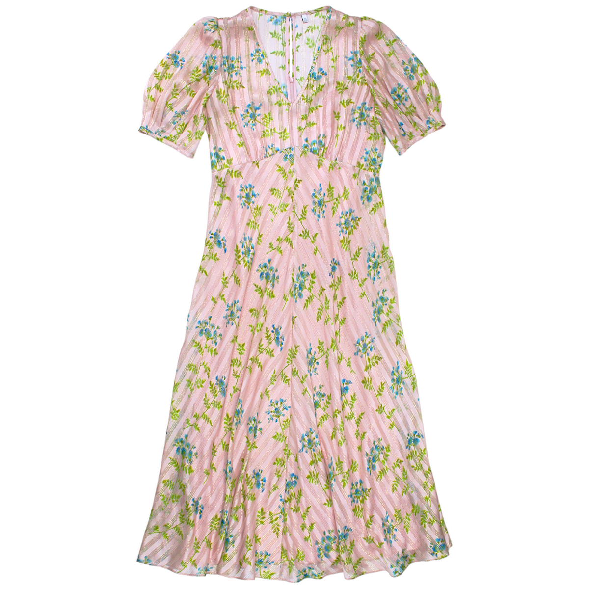 L.K. Bennett Pale Pink/Multi Leith Silk Rich Dress