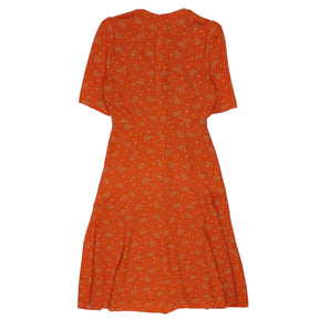 L.K. Bennett Orange Floral Silk Dress
