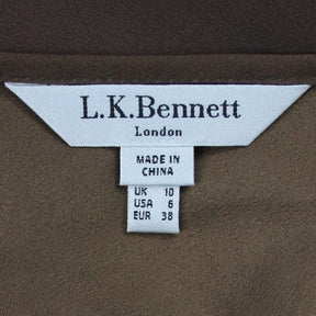 L.K. Bennett Brown/Cream Dot Dress