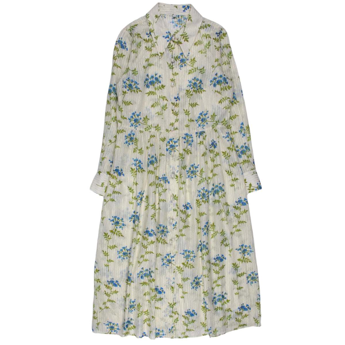 L.K. Bennett Cream/Floral Silk Midi Dress