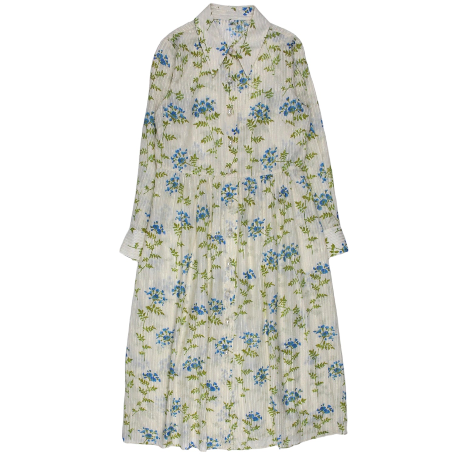 L.K. Bennett Cream/Floral Silk Midi Dress