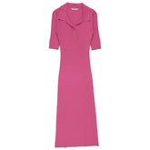 L.K. Bennett Pink Collared Tube Knit Dress