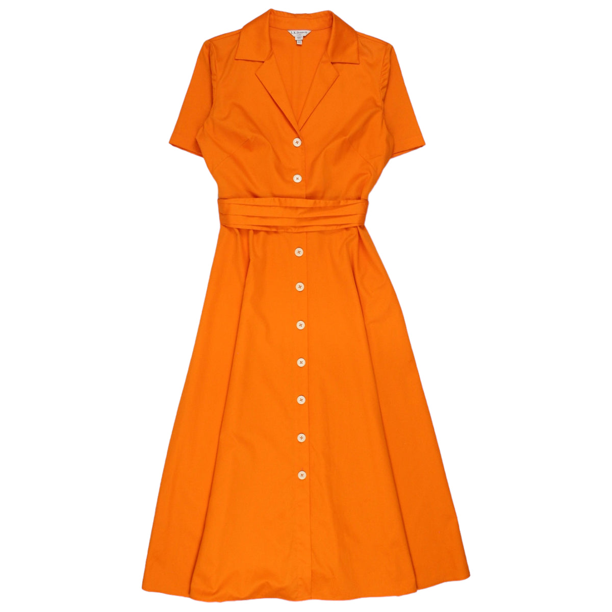 L.K.Bennett Orange Midi Shirt Dress