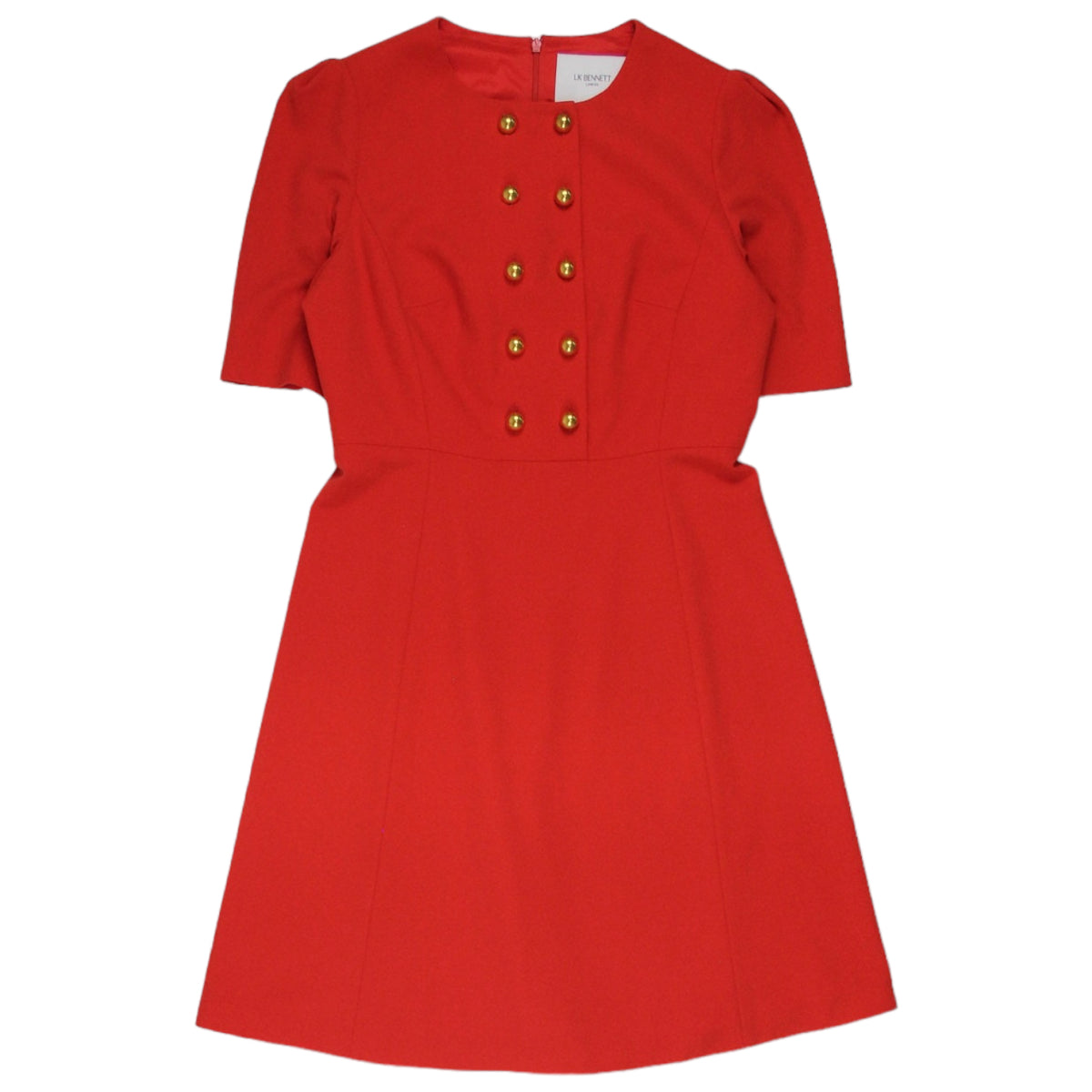 L.K. Bennett Red Rosie Short Sleeve Mini Dress