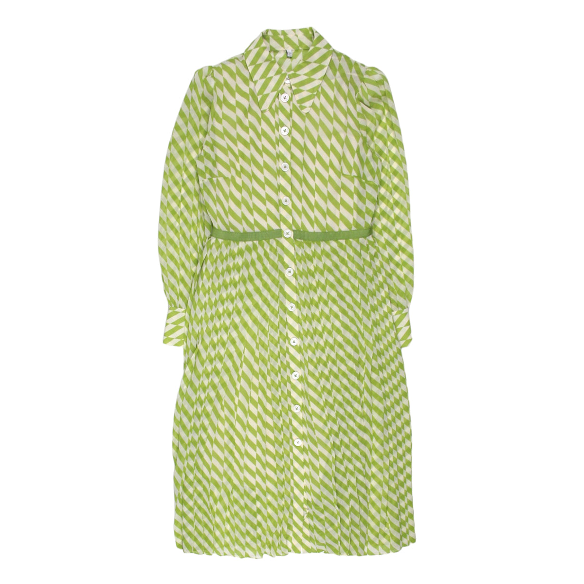 L.K. Bennett Green Tallis Pleated Dress