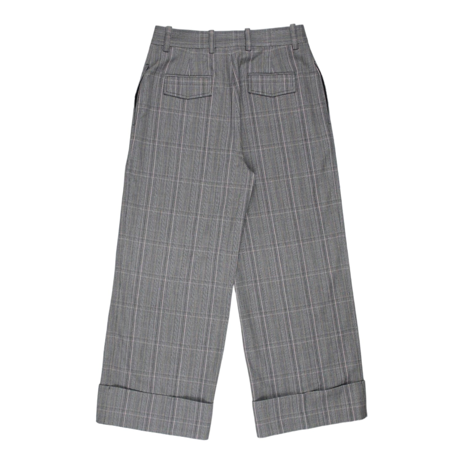 L.K. Bennett Grey Plaid Cropped Trousers