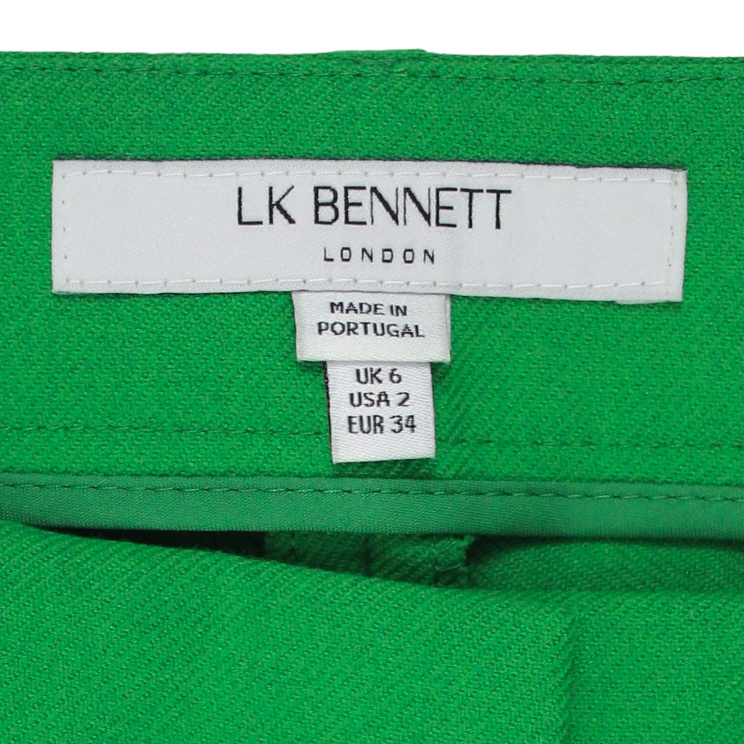 L.K. Bennett Green Crop Trousers