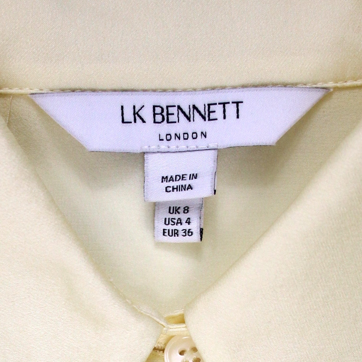 L.K. Bennett Cream Silk Blouse