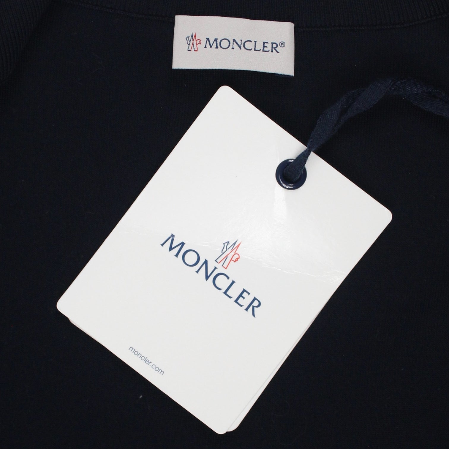 Moncler Navy Padded Front Bomber Jacket